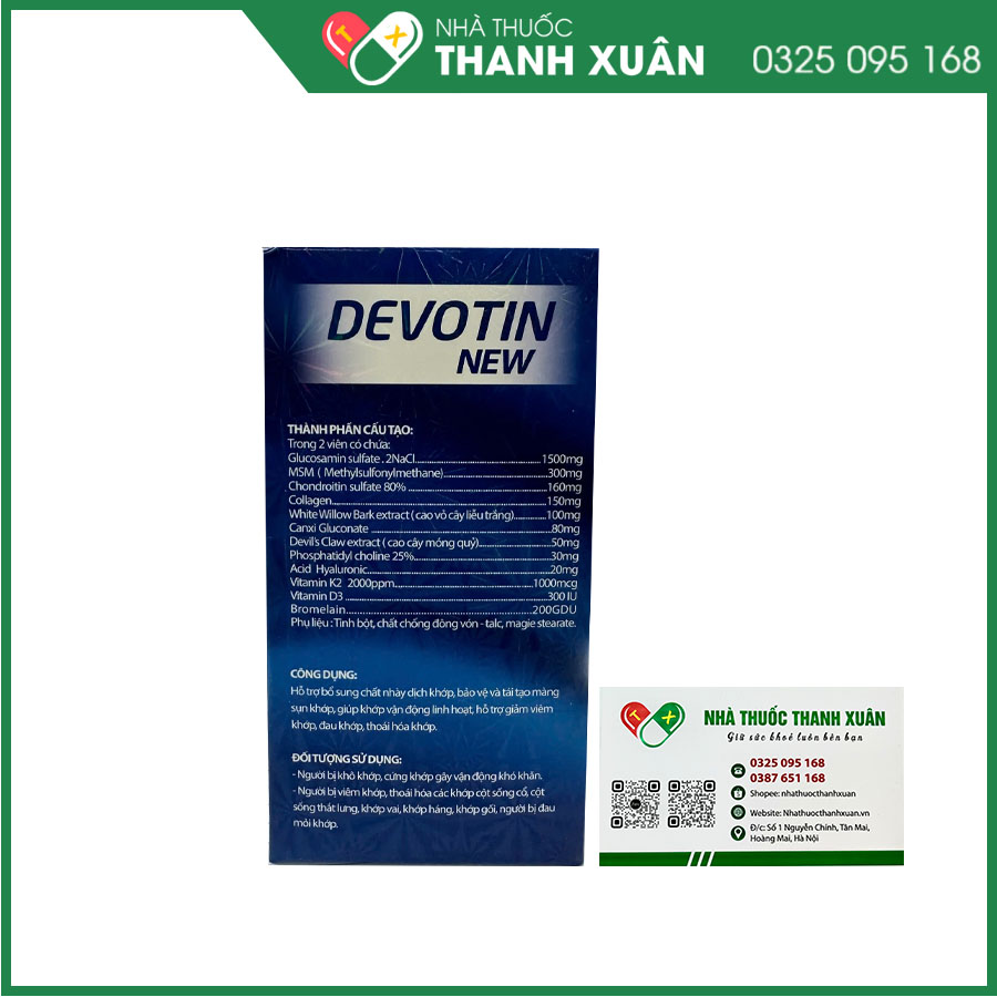 DEVOTIN New - Hỗ trợ bổ sung chất nhầy dịch khớp